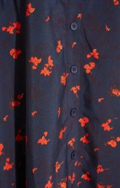 Robe Bleue Marine Floral Rouge à Boutons -GrandeTendance Boutique 23bcb454 ffb8 47 213901 S