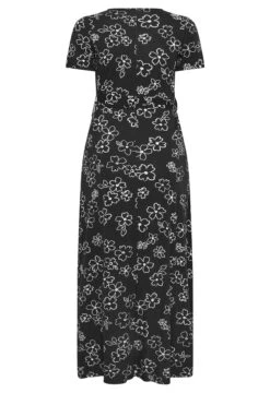 YOURS - Robe Maxi Noire Floral Blanc Cache-Coeur -GrandeTendance Boutique 24c592b2 89eb 44 301993 Y