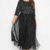 LUXE - Robe Noire Empiècement Sequin & Tulle -GrandeTendance Boutique 253b7f0f 034f 46 161873 A