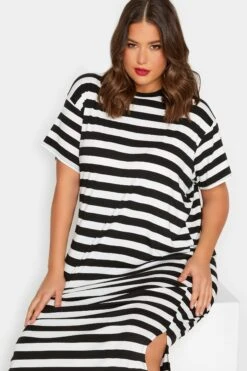 LIMITED COLLECTION - Robe Noire & Blanche Maxi à Rayures -GrandeTendance Boutique 261acd25 4389 4f 215617 D