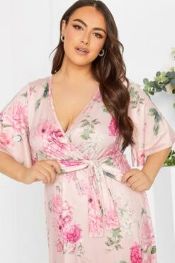 YOURS LONDON - Robe Rose Poudré Floral Ourlet Roulanté 12 YOURS LONDON - Robe Rose Poudré Floral Ourlet Roulanté -GrandeTendance Boutique 263cd181 0396 44 162105 D