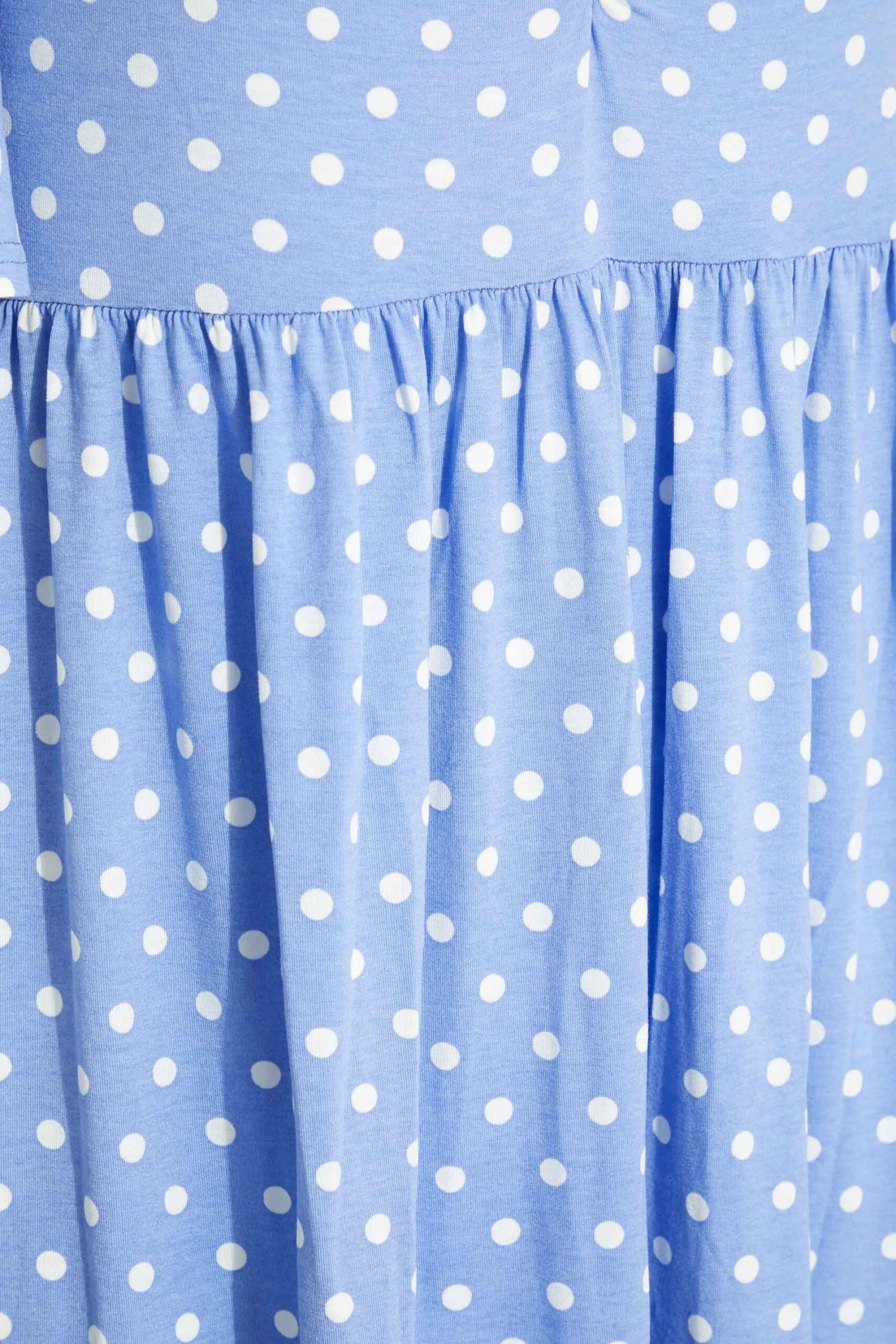 Robe Bleue Midaxi Design à Pois Manches Courtes 7 Robe Bleue Midaxi Design à Pois Manches Courtes – Image 5