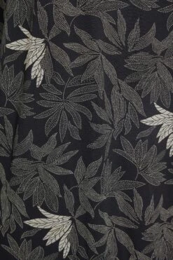 Robe Noire Imprimé Feuilles Bordure En Crochet -GrandeTendance Boutique 26b6cd58 c2d0 4e 300735 Z