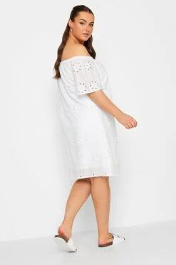 YOURS - Robe Bardot Blanche Broderie Anglaise -GrandeTendance Boutique 26f43c1b 7ef3 4a 137466 C