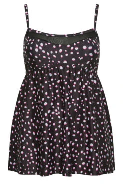 YOURS - Robe De Bain Noire à Pois Volantée -GrandeTendance Boutique 2774339b f4e1 41 150305 X