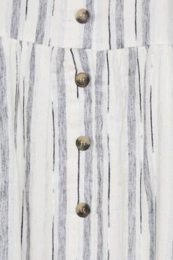 YOURS - Robe D'Été Blanche à Rayures Boutonnée -GrandeTendance Boutique 27757770 34b3 49 137356 Z