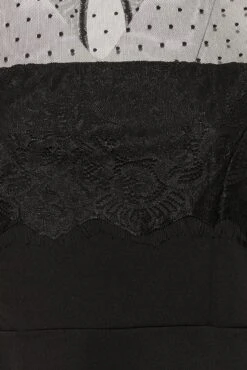 YOURS LONDON - Robe Noire Patineuse Manches Courtes Dentelles -GrandeTendance Boutique 28e49d18 030a 46 161906 Z