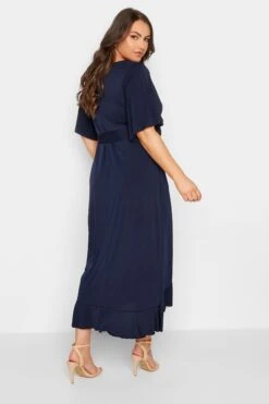 YOURS LONDON - Robe Bleue Marine Maxi Volantée Manches Amples 11 YOURS LONDON - Robe Bleue Marine Maxi Volantée Manches Amples -GrandeTendance Boutique 2904be10 6123 48 162143 C