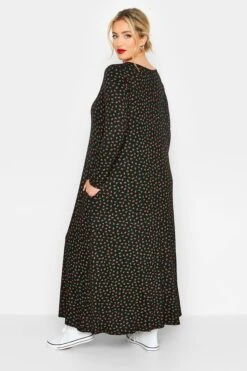 LIMITED COLLECTION - Robe Noire Maxi Petites Fleurs En Jersey 11 LIMITED COLLECTION - Robe Noire Maxi Petites Fleurs En Jersey -GrandeTendance Boutique 29520b94 515b 4e 215233 C