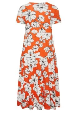 YOURS - Robe Orange Cache-Coeur Manches Courtes -GrandeTendance Boutique 2a9b93d4 fe08 4c 301895 Y