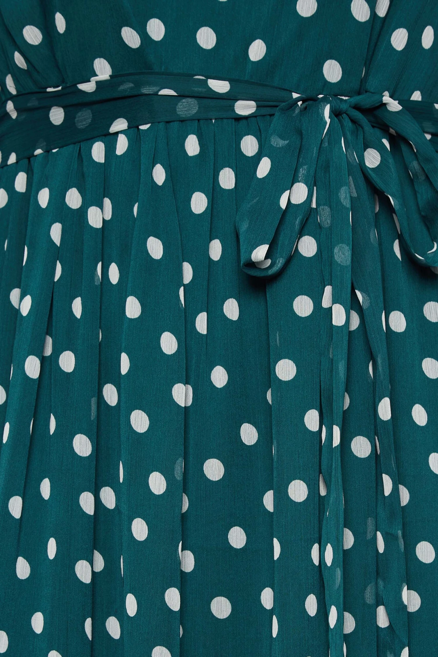 YOURS LONDON - Robe Maxi Verte à Pois Volantée 7 YOURS LONDON - Robe Maxi Verte à Pois Volantée – Image 5