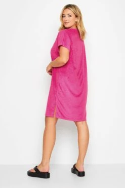 YOURS - Robe-T-Shirt De Plage Séchante Rose Fushia -GrandeTendance Boutique 2d2b18e4 906d 41 150350 C