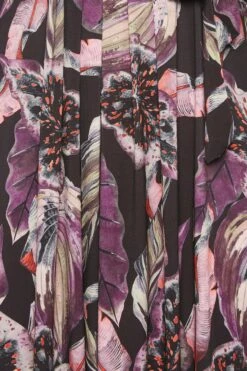 YOURS - Robe Midaxi Noire Cache-Coeur Imprimé Feuilles -GrandeTendance Boutique 2e3839f8 793a 4b 301989 Z