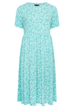 YOURS - Robe Bleue Turquoise Imprimé Floral Smocké Manches Courtes 14 YOURS - Robe Bleue Turquoise Imprimé Floral Smocké Manches Courtes -GrandeTendance Boutique 2ee19acc f24e 45 137387 X