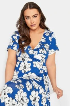 YOURS - Robe Bleue Roi Cache-Coeur Manches Courtes -GrandeTendance Boutique 2f2f142d 1ea0 47 301894 D