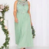 YOURS LONDON - Robe Verte Pastel Maxi En Mousseline Demoiselle D'Honneur -GrandeTendance Boutique 2f32ecab 1897 42 161005 B