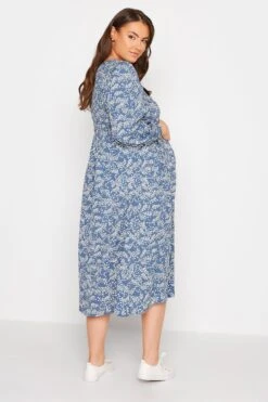 BUMP IT UP MATERNITY - Robe Bleue Petites Fleurs Manches Longues -GrandeTendance Boutique 30ac9b0a 2f88 40 158366 C