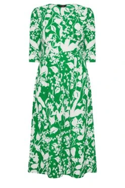 YOURS - Robe Verte Maxi Floral Fente Avant -GrandeTendance Boutique 3144768d efd1 43 301904 X