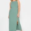 YOURS PETITE - Robe Verte Pastel Maxi Fente à L'Ourlet -GrandeTendance Boutique 32104467 c11f 45 174531 A