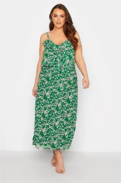 YOURS LONDON - Robe Verte Floral Volanté En Maxi 10 YOURS LONDON - Robe Verte Floral Volanté En Maxi -GrandeTendance Boutique 32139942 43ad 41 161126 A