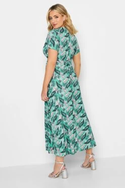 YOURS - Robe Maxi Cache-Coeur Bleue Feuilles Volanté -GrandeTendance Boutique 3269c38e 1b60 4e 302161 C