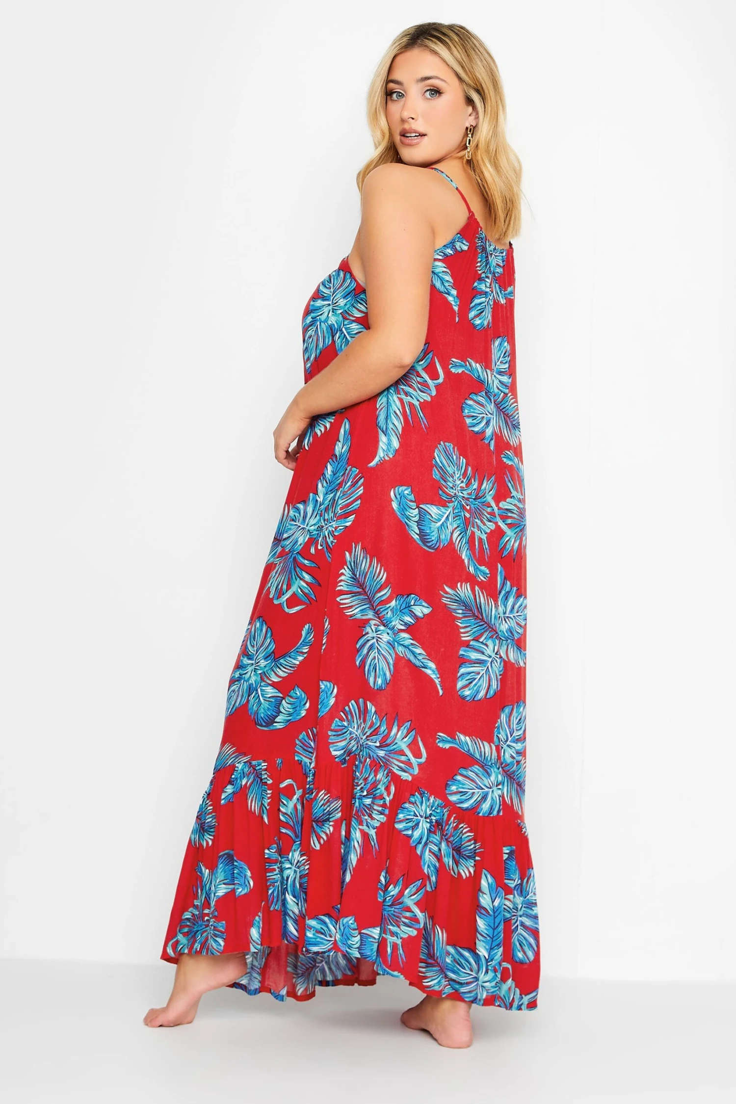 YOURS - Robe De Plage Tropicale Rouge & Bleue 5 YOURS - Robe De Plage Tropicale Rouge & Bleue â Image 3