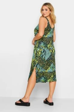 YOURS - Robe De Plage Verte Imprimé Animal Mixte -GrandeTendance Boutique 33ab1191 34df 45 150328 C