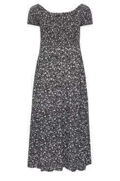 Robe Noire Petites Fleurs Maxi Design Bardot -GrandeTendance Boutique 33b7b075 0c13 4f 137289 Y