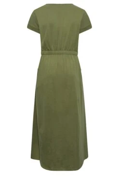 YOURS - Robe Verte Kaki Maxi Manches Courtes -GrandeTendance Boutique 348f67fb 0bb5 4b 137313 Y