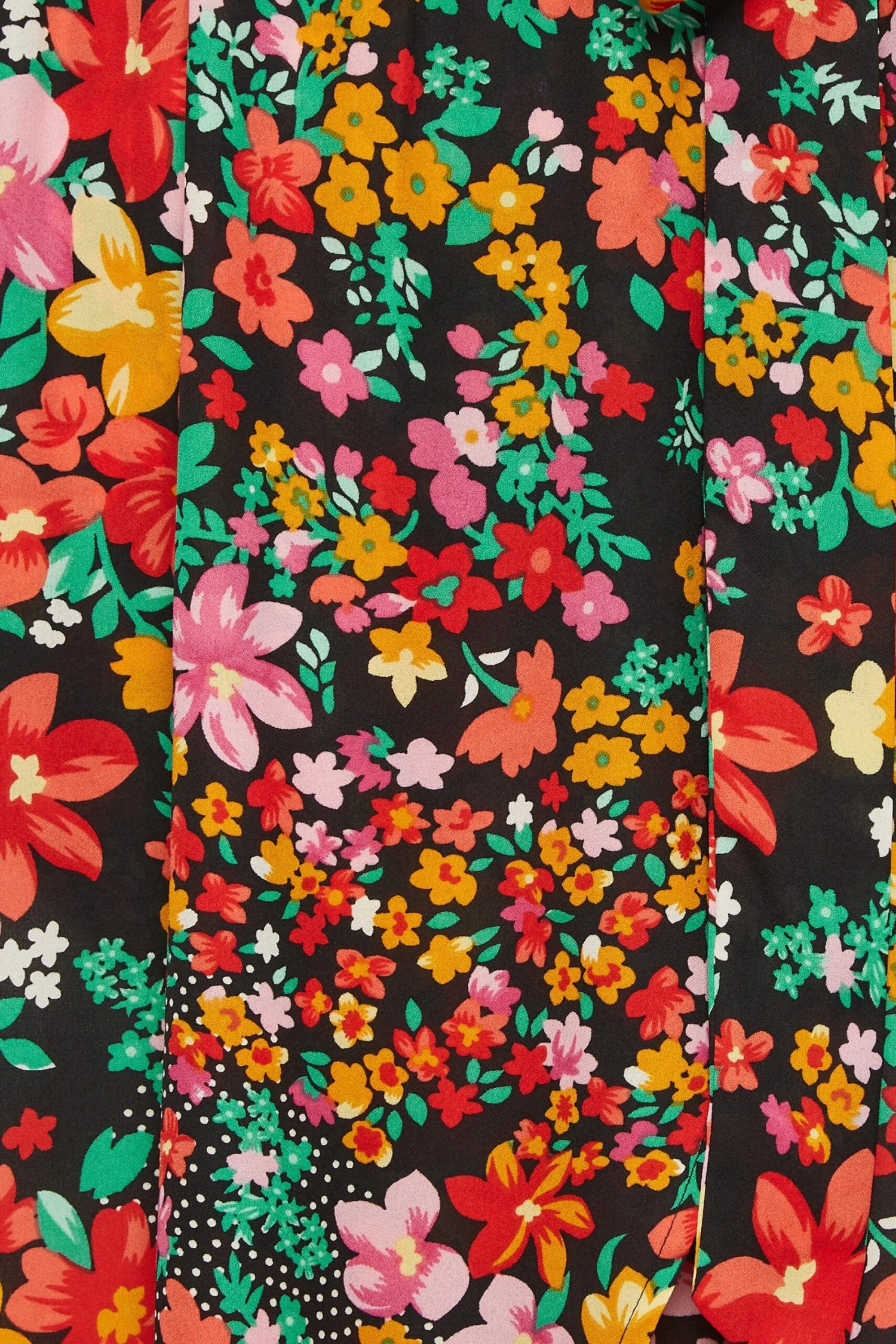 LIMITED COLLECTION - Robe Noire Cache-Coeur Multi-Floral 8 LIMITED COLLECTION - Robe Noire Cache-Coeur Multi-Floral – Image 6