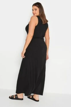YOURS - Robe Noire Boutonnée Maxi En Jersey -GrandeTendance Boutique 3551103f 6930 44 137543 C