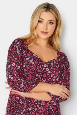 Robe Rose Midi Floral Cache-Coeur Manches Bouffantes 12 Robe Rose Midi Floral Cache-Coeur Manches Bouffantes -GrandeTendance Boutique 35a30ebb ab0f 4c 137212 D