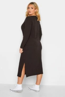 Robe Marron Chocolat Midaxi Design Découpé -GrandeTendance Boutique 3621b8f8 8677 46 137252 C