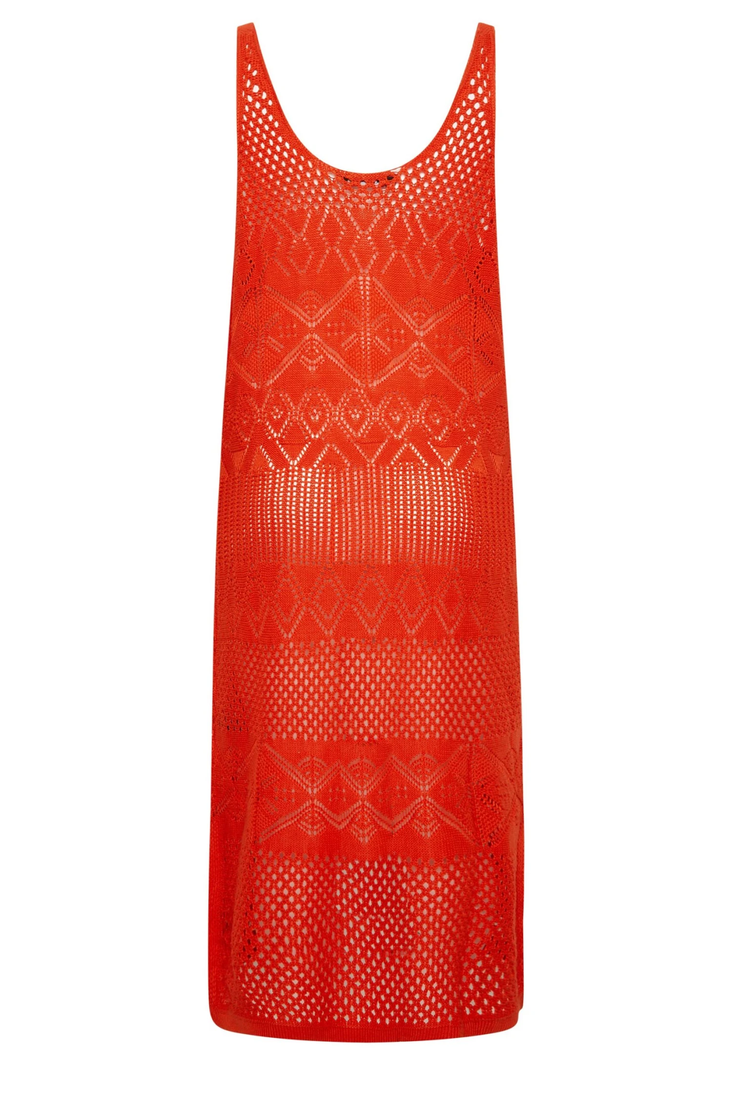 YOURS - Robe Midaxi Rouge Crochet Manches Longues 9 YOURS - Robe Midaxi Rouge Crochet Manches Longues – Image 7