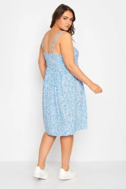 YOURS - Robe Bleue Floral Volanté Fines Bretelles 11 YOURS - Robe Bleue Floral Volanté Fines Bretelles -GrandeTendance Boutique 364116ab ec69 46 137350 C