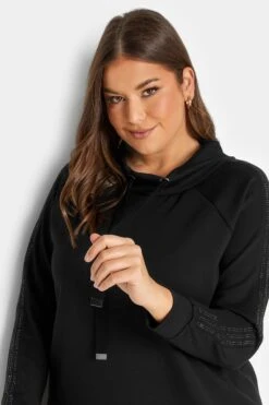 YOURS - Robe-Pull Noire à Capuche & Poches -GrandeTendance Boutique 36e4c757 ea81 4f 301199 D