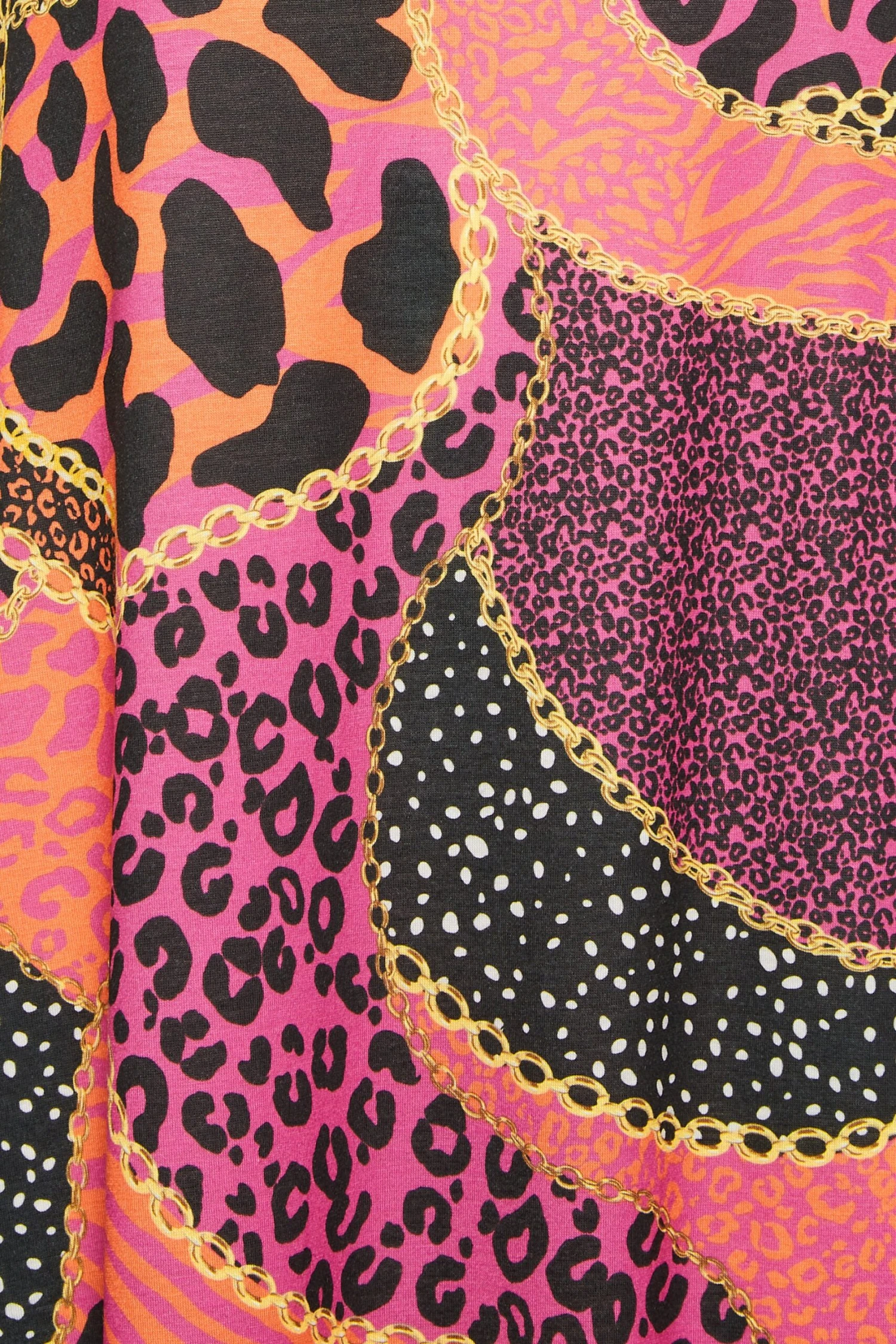 LIMITED COLLECTION - Robe Rose & Orange Animal Longueur Maxi 8 LIMITED COLLECTION - Robe Rose & Orange Animal Longueur Maxi – Image 6