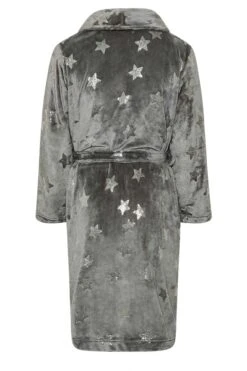 Robe De Chambre Grise Imprimé Étoiles -GrandeTendance Boutique 394952cb edf9 4b 148793 YR