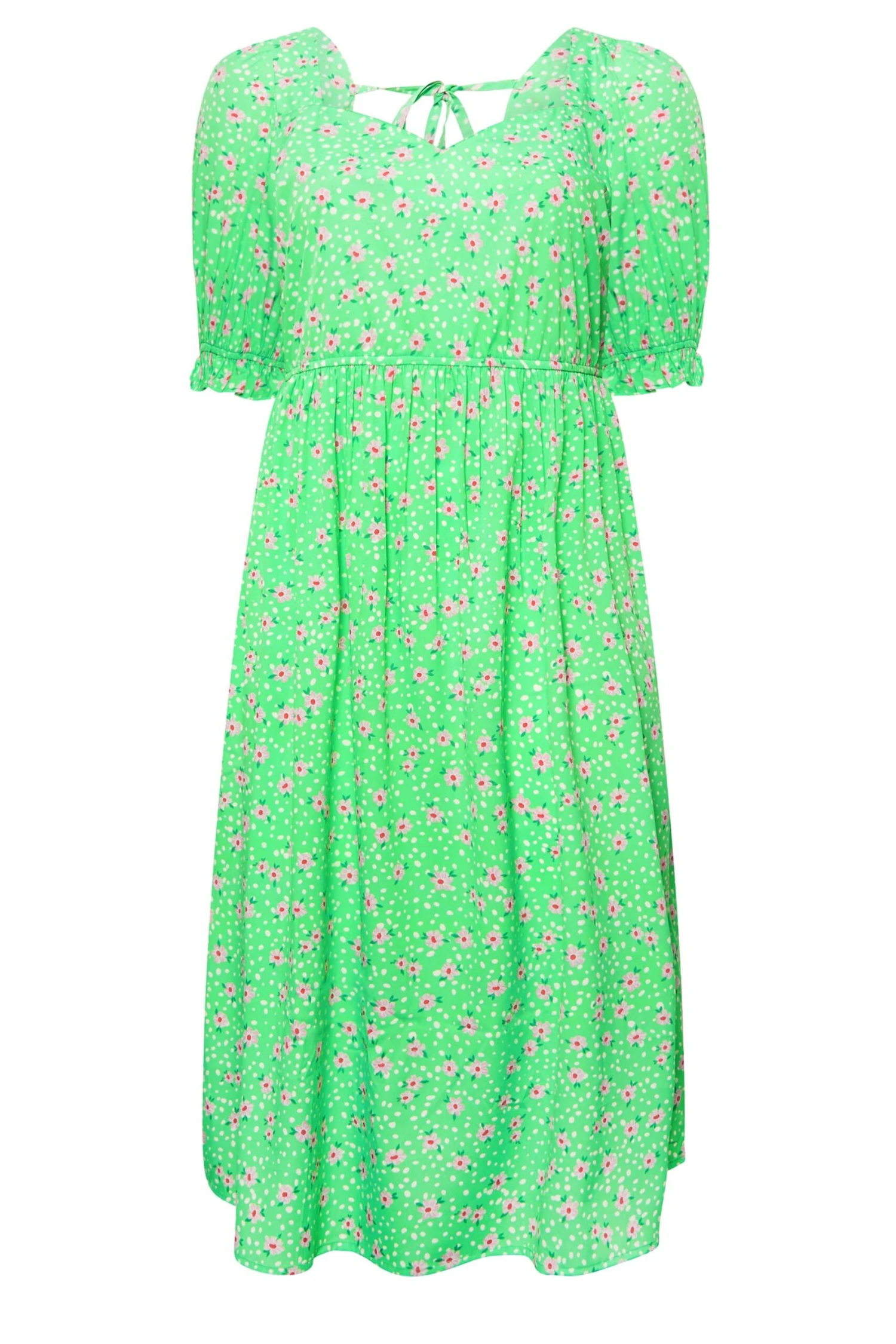 LIMITED COLLECTION - Robe Verte Floral Encolure Coeur 9 LIMITED COLLECTION - Robe Verte Floral Encolure Coeur – Image 7