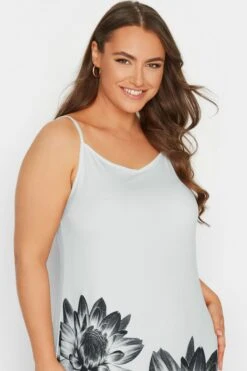 Robe Blanche Bordure Floral Noire -GrandeTendance Boutique 3abcd113 e104 49 301028 D