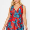 YOURS - Robe De Bain Rouge Tropicale Feuilles Bleues Volanté -GrandeTendance Boutique 3af1bad0 61e9 45 150269 A