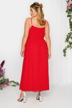YOURS LONDON - Robe Rouge Volantée Demoiselle D'Honneur -GrandeTendance Boutique 3c4c6af6 2d43 43 161888 C