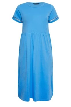 LIMITED COLLECTION - Robe Bleue Midaxi Manches Courtes à Crochet -GrandeTendance Boutique 3ddc7df7 f18e 4b 215635 X