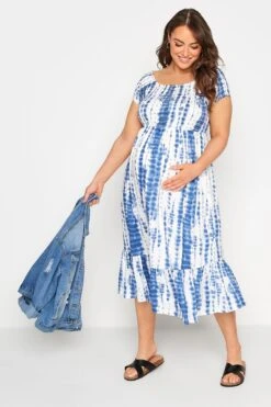 BUMP IT UP MATERNITY - Robe Bleue Tie & Dye Volanté -GrandeTendance Boutique 3f039c3c 8ae6 41 158361 B