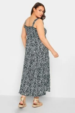 YOURS - Robe Noire Maxi Plissée Design Floral -GrandeTendance Boutique 3f665fa2 ee22 45 137426 C