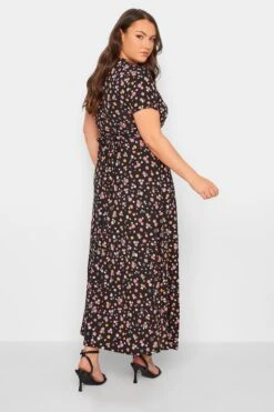 YOURS - Robe Maxi Noire Multi-Floral Cache-Coeur -GrandeTendance Boutique 3f905a4e ffb0 44 301994 C