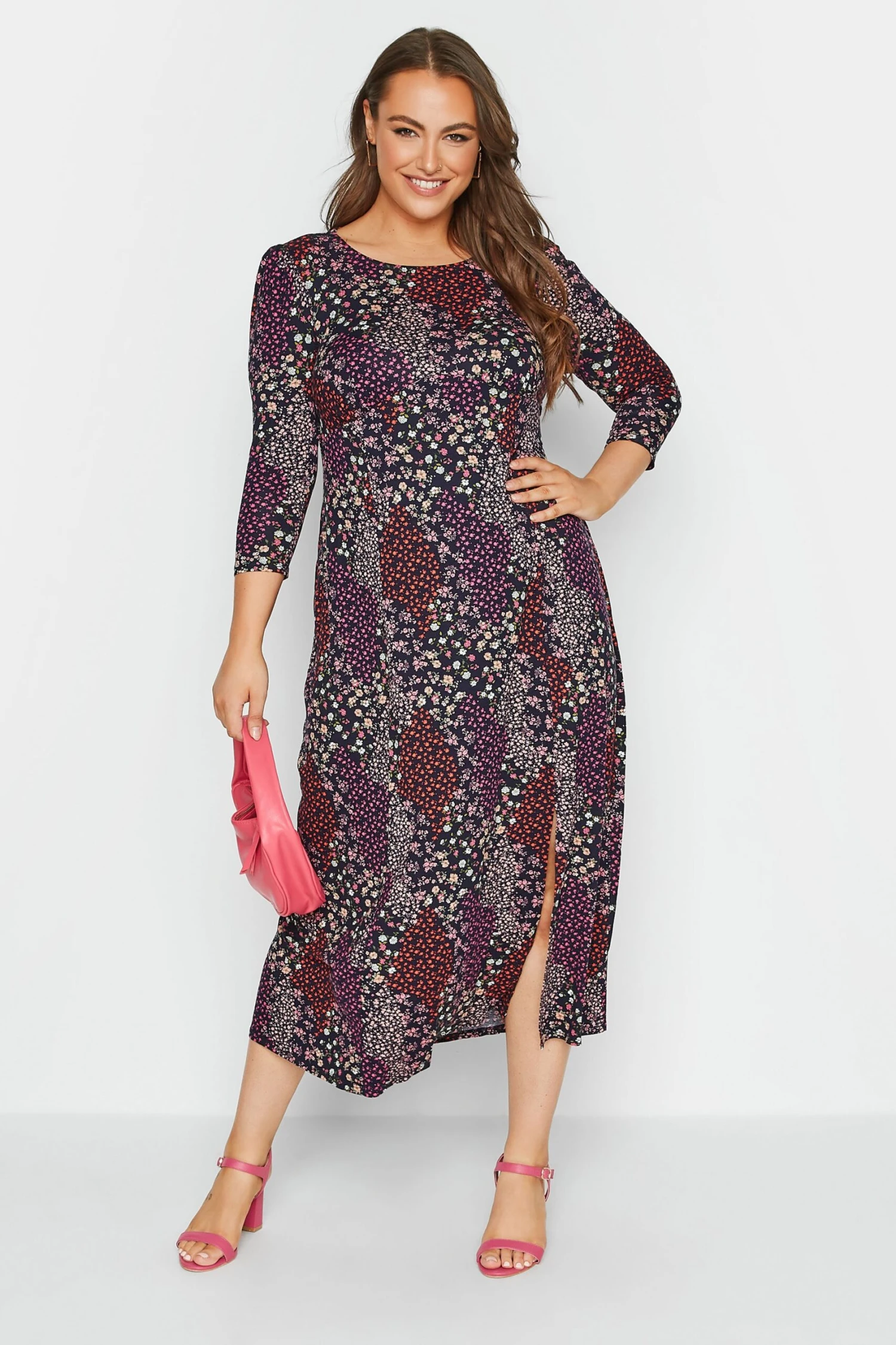 YOURS LONDON - Robe Bleue Marine Petites Fleurs 4 YOURS LONDON - Robe Bleue Marine Petites Fleurs – Image 2