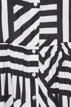 YOURS - Robe Midi Noire & Blanche Rayures Boutonnée -GrandeTendance Boutique 420964f7 803f 4c 137551 Z