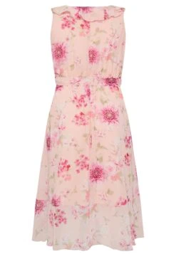 YOURS LONDON - Robe Midi Rose Floral Coupe Volantée -GrandeTendance Boutique 4358a319 3695 4c 162054 Y