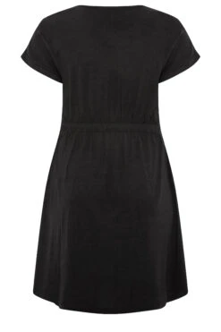 Robe T-Shirt Noire Manches Courtes à Poches 17 Robe T-Shirt Noire Manches Courtes à Poches -GrandeTendance Boutique 43fb9151 9b2a 49 136220 BK